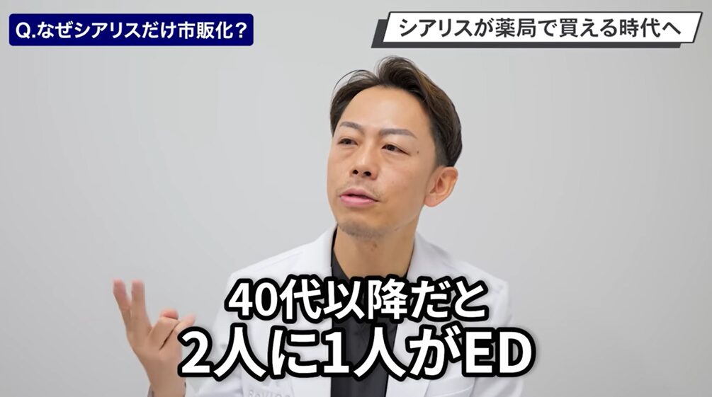 40代以降の2人に1人がED