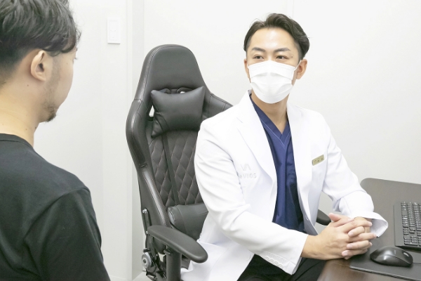 メンズ美容クリニックRevios心斎橋院のED治療の流れ。診察