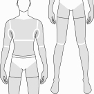 メンズ医療脱毛のコースごとの適用範囲イラスト（全身脱毛）